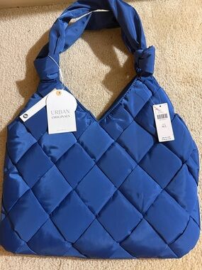 NWT Urban Originals Blue Knotted On the Go Woven Tote Bag from Anthropologie